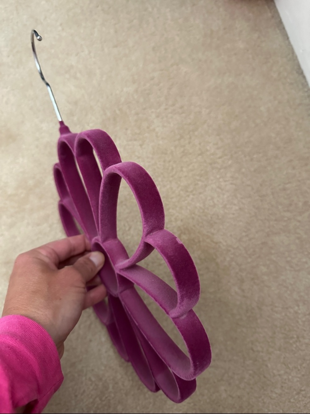 Floral Scarf & Accessory Hanger in Deep Magenta - Picture 2 of 2